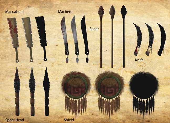 aztec spears and lances